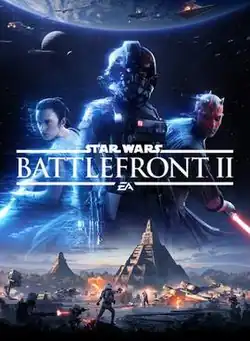 Three heroes are shown posing in the center as Rebel and Republic forces wage ground and space battles on Yavin 4 and Naboo, respectively.
