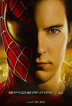 A facial split showing Spider-Man's mask on the right half of Peter Parker's face and no mask on his left half